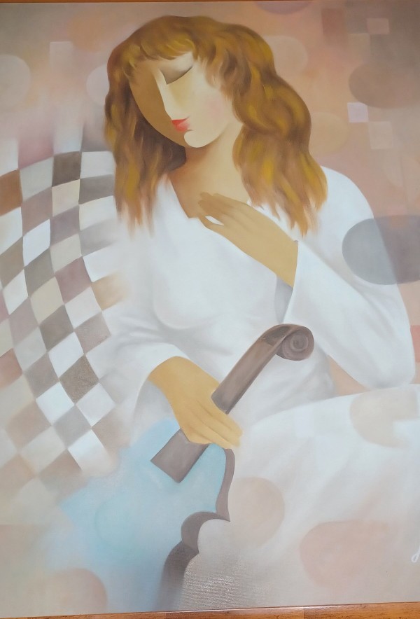 "Daydreaming" Original Oil on Canvas by Arbe Berberyan