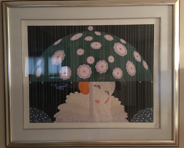 "Spring Showers" Serigraph on Paper by Erte