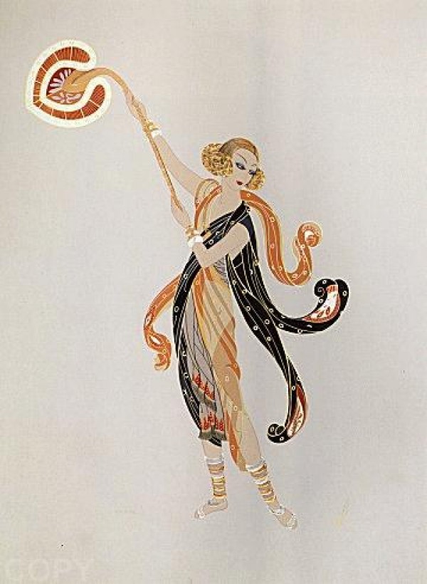 "Balinese" Estate-Signed Embossed Serigraph with Foil Stamping