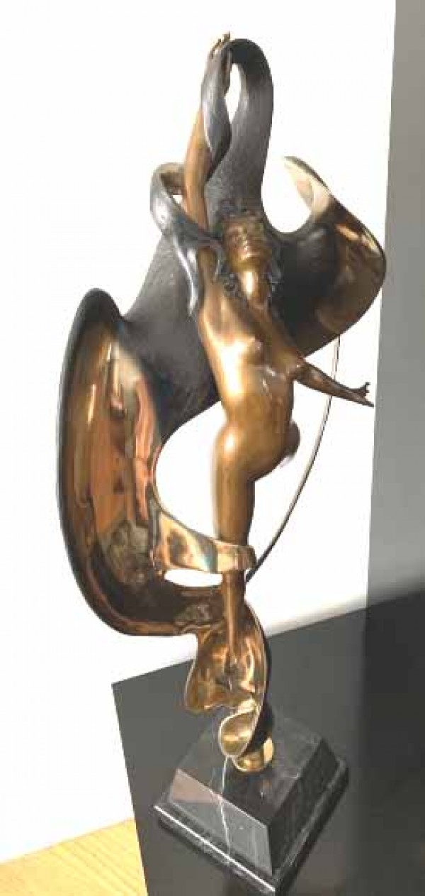 "Leda" 1987 bronze sculpture by Angelo Basso