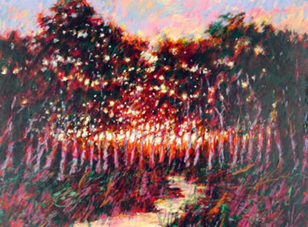 "Forest At Dusk" AP Serigraph by Aldo Luongo