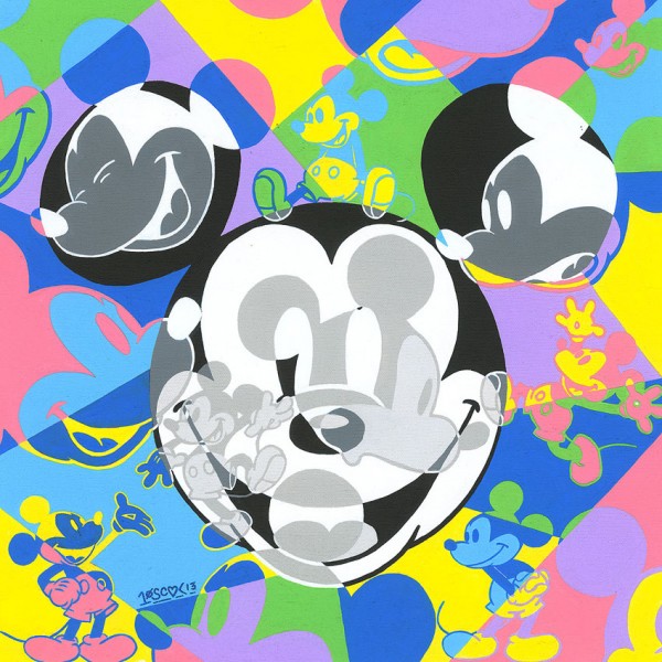 "Multi Mickey" Hand-Embellished Giclee/Canvas by Tennessee Loveless