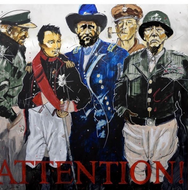 "Generals" Original Mixed Media on Aluminum by Michael Bryan