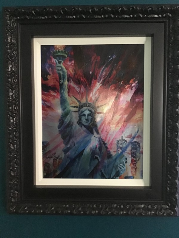 “The Light Is Always On” Unique Acrylic on Metal by Daniel Wall