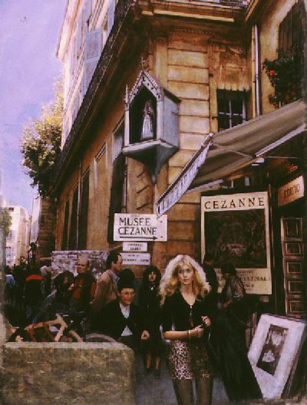 "On The Street: Aix" Oil/Giclee/Paper by Adrian Deckbar