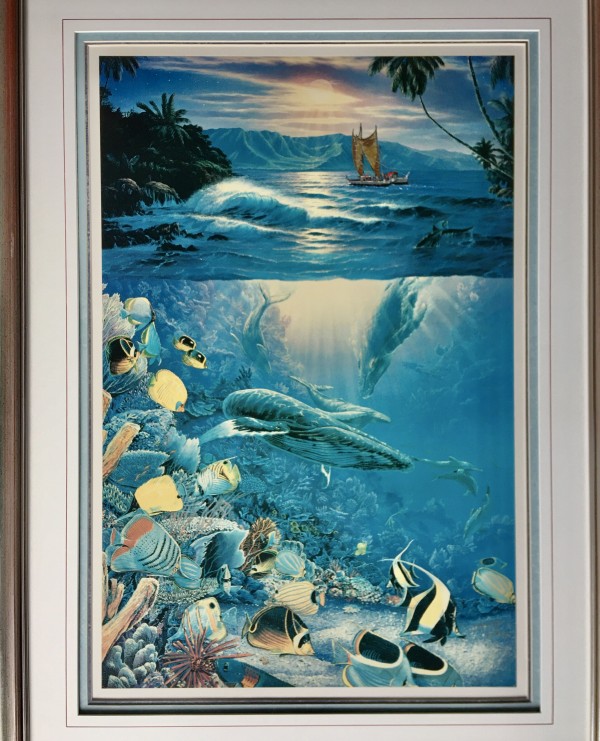 “Island Enchantment” Mixed Media Graphic with remarque by Christian Riese Lassen