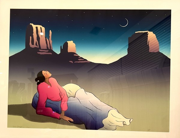 "Crescent Moon" Original Lithograph by R C Gorman