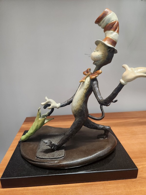 Dr. Seuss Cat In the Hat Bronze Maquette Sculpture