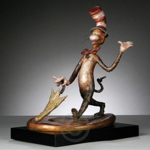 Dr. Seuss Cat In the Hat Bronze Maquette Sculpture