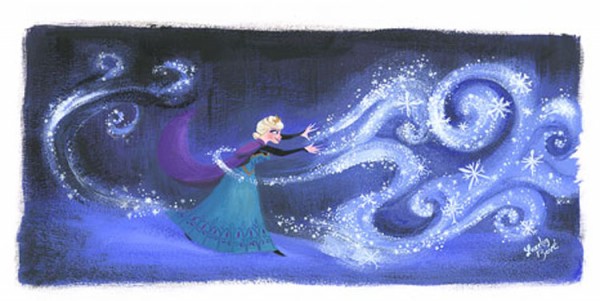"Swirls of Snowy Magic" Hand-Deckled Giclée on Paper by Lorelay Bové    