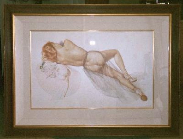 "World War II" Framed Lithograph/Opalesque by Alberto Varga