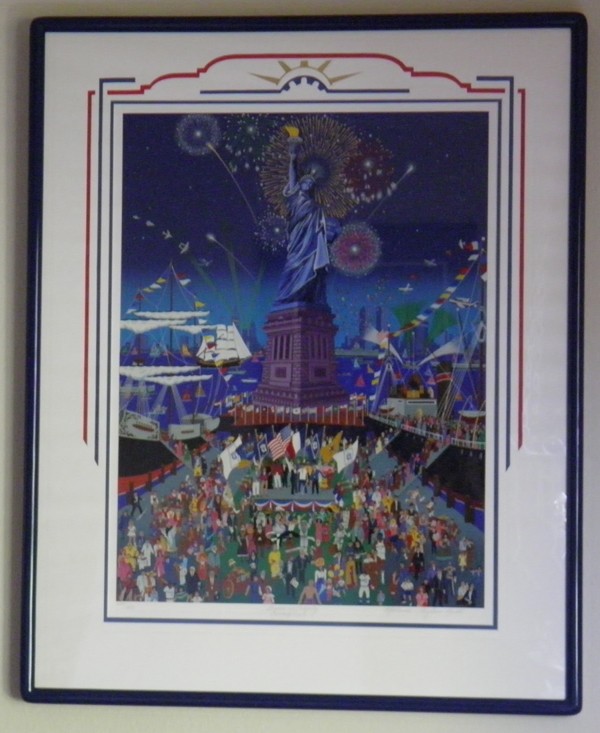 "Statue of Liberty Centennial" Framed Serigraph by Melanie Taylor Kent