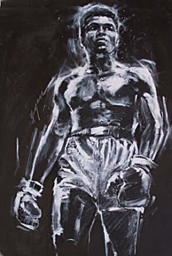 “The Greatest (Ali)” Monoprint by Michael Bryan