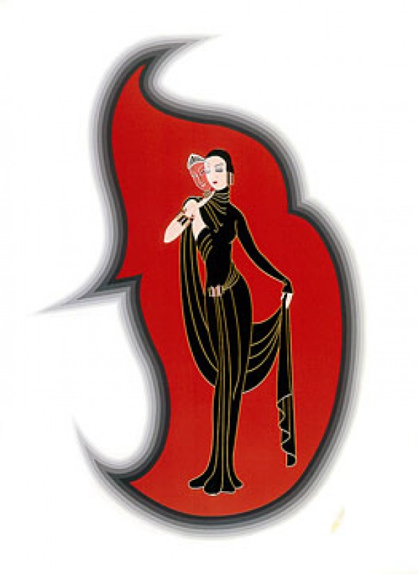 "Crystal Mask" Estate-Signed Embossed Serigraph with Foil Stamping by Erte