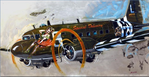 "Special Delivery" Douglas C47B Skytrain Giclee on Paper, Canvas or Aluminum by Michael Bryan