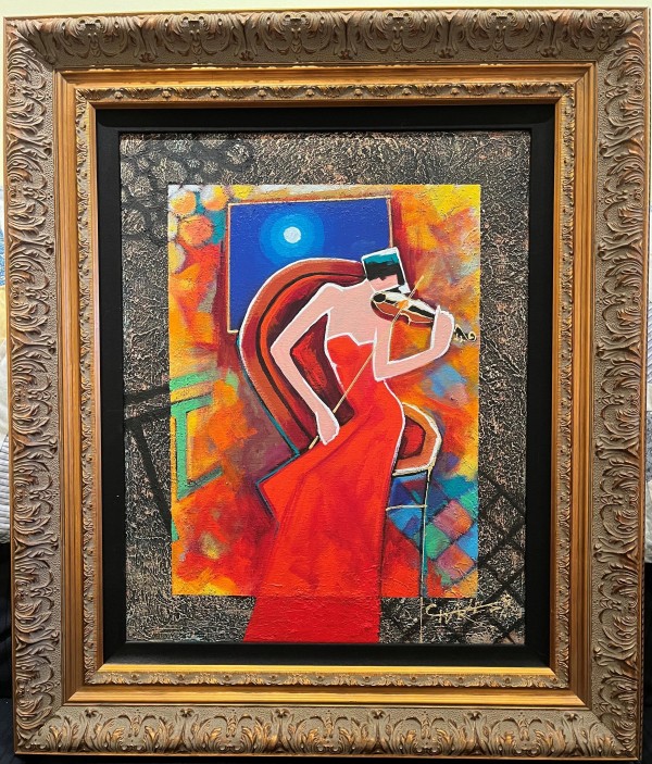 "Moonlit Movement" Original  Acrylic on Canvas by Charles Lee