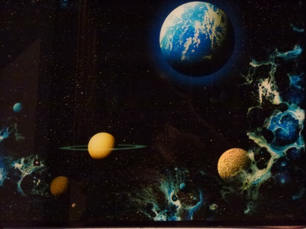 “Earth Fantasy” Limited edition silk screen on glass by Dave Archer