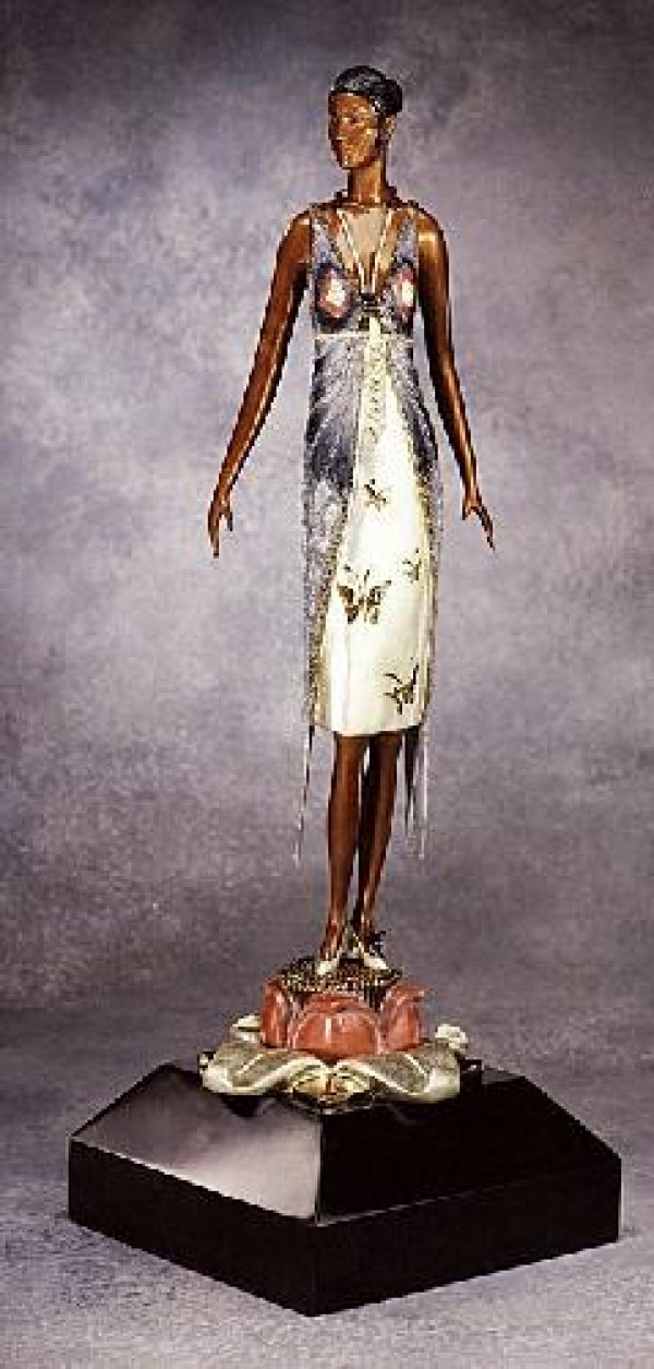 "Butterfly Lady" Bronze Sculpture by Erte