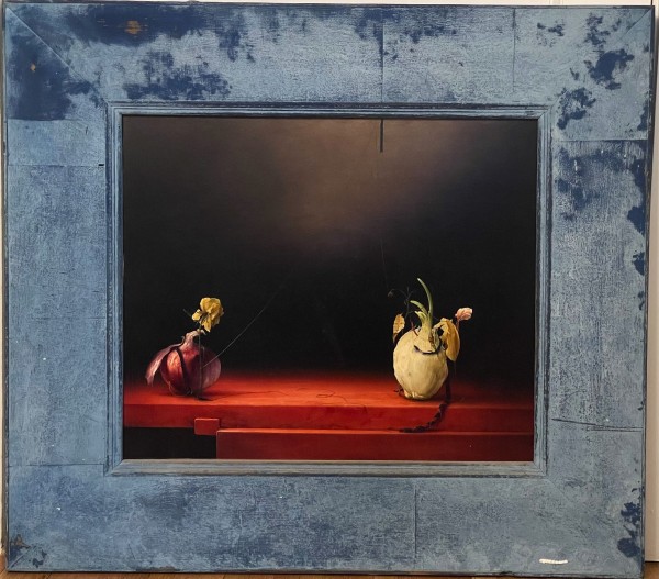 Untitled II original Egg and Oil Tempura on Canvas by Janda Zdenik