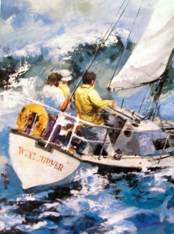 "Wind Surfer" Serigraph on Paper by Wayland Moore