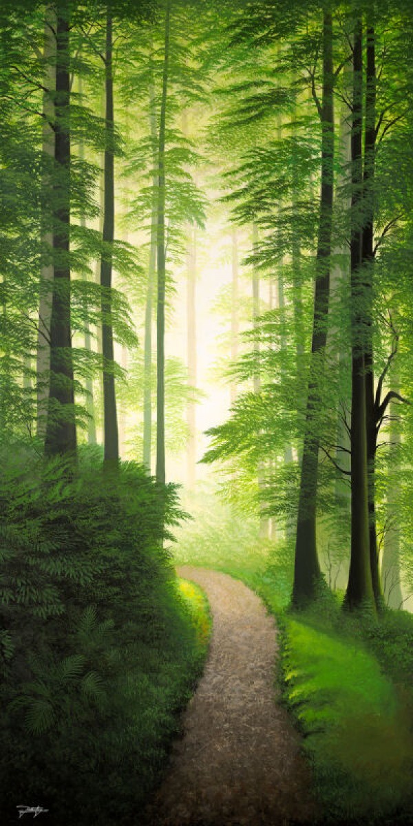 "The Emerald Cathedral" Giclee on Canvas by Jon Rattenbury