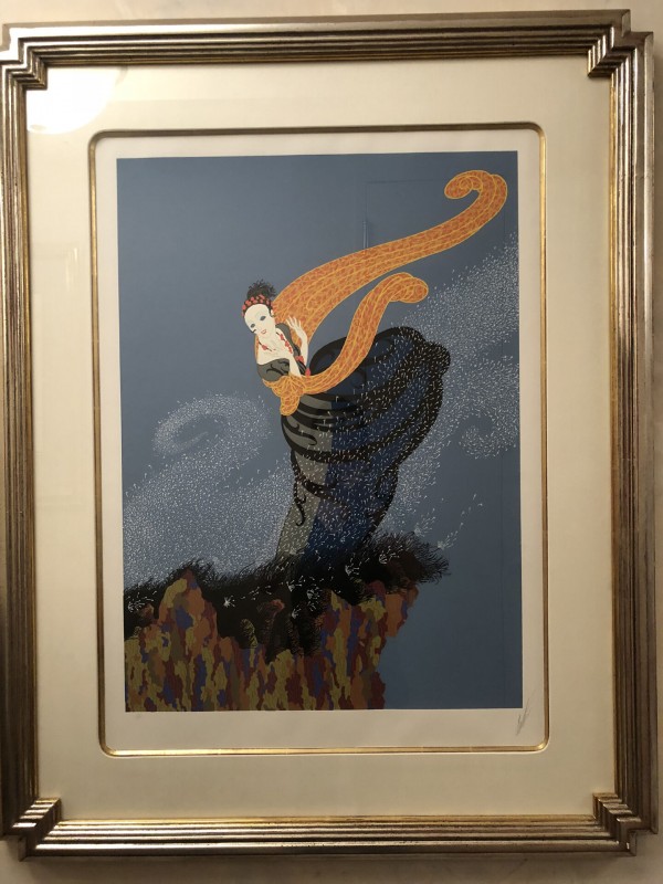 "Summer Breeze" Framed Serigraph by Erte