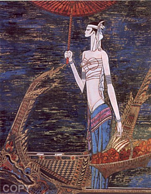 “Voyage on the Mei Kong” Serigraph by Ting Shao Kuang