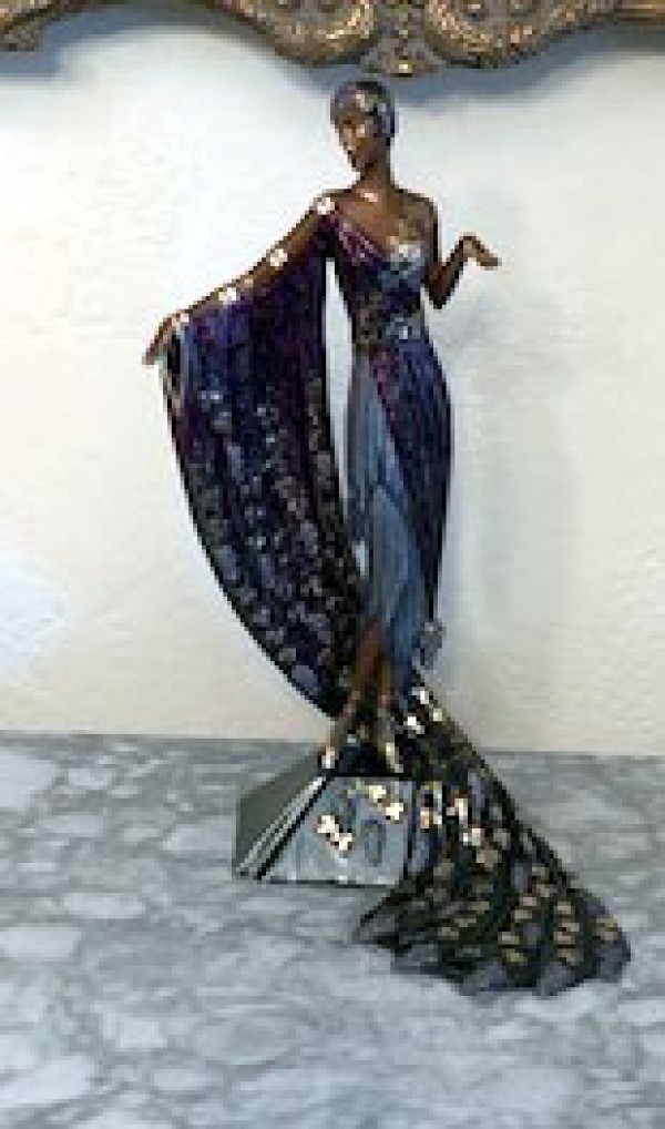 "L'Amour du Vin" bronze sculpture by Erte