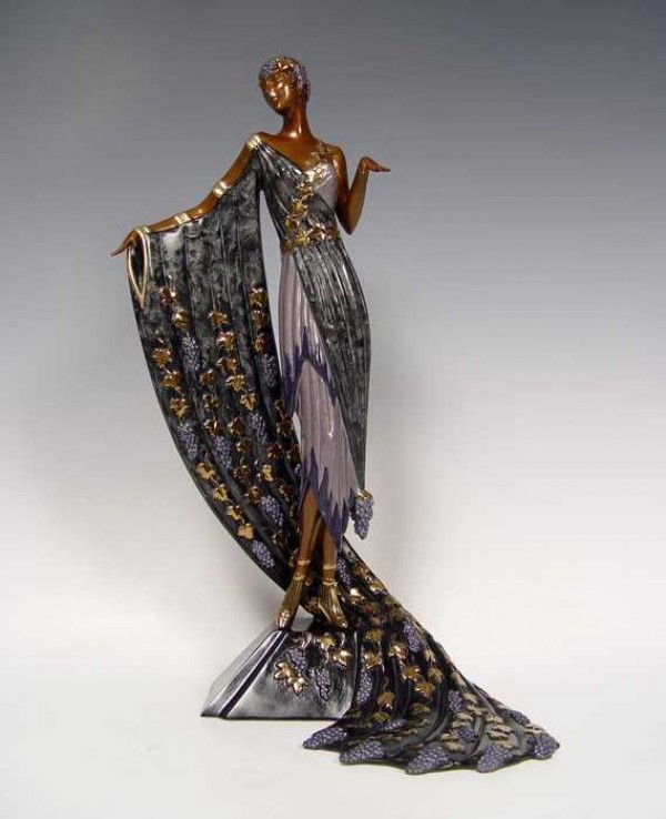 "L'Amour du Vin" bronze sculpture by Erte