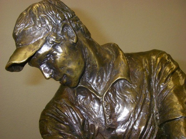 "Double Eagle" Bronze Sculpture by Laran Ghiglieri Detail