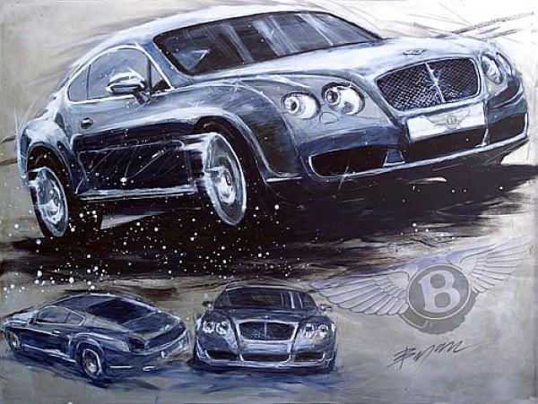 "Bentley (Continental)” Giclee/Paper by Michael Bryan