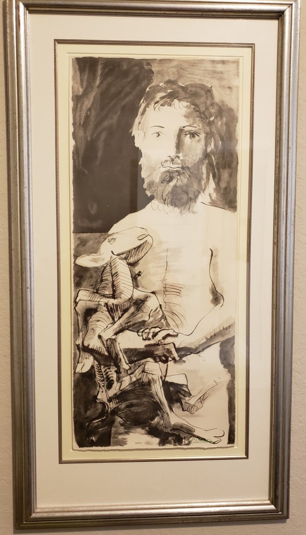 "Etude pour l'Homme au Mouton" (Study for Man with Goat) Lithograph by Pablo Picasso Lithograph by Pablo Picasso