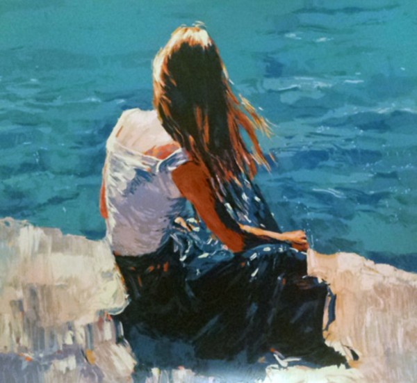 "Circeo" 1980 Lithograph by Nicola Simbari