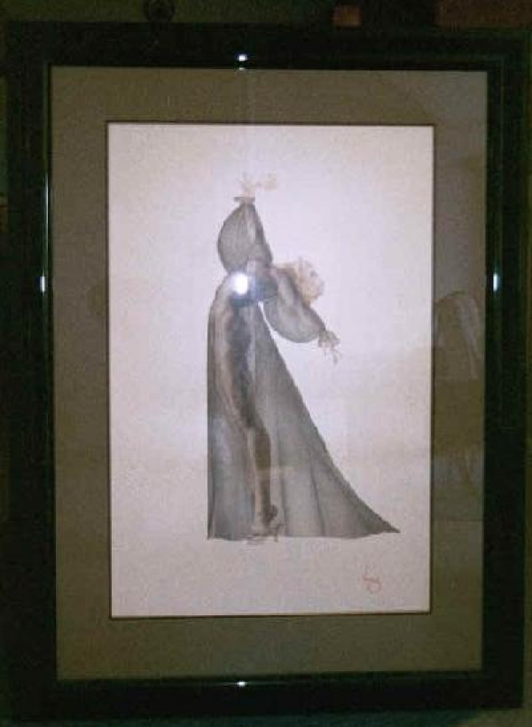 "Sheer Elegance" Framed Lithograph/Opalesque by Alberto Vargas