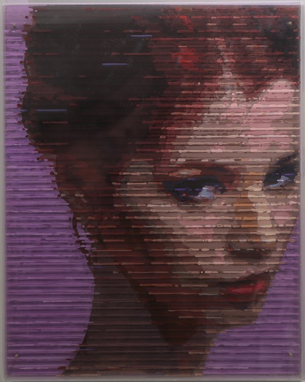 "Eye Contact #4" Acrylic, acrylic glass, wood panel. by Yury Darashkevich