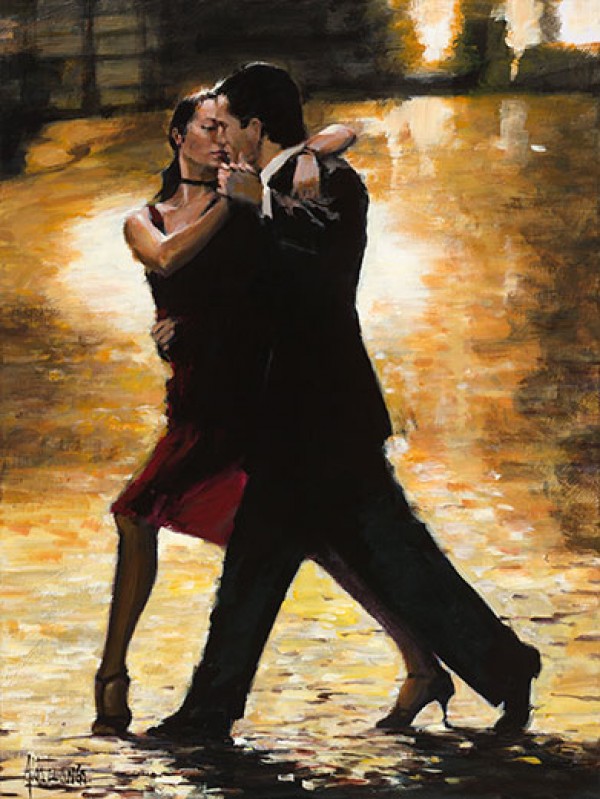 "Al Compás del Tango" Giclee/Canvas by Aldo Luongo