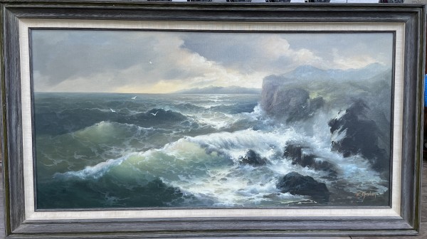 Untitled Seascape #1 Original Oil on Canvas by Eugene Garin