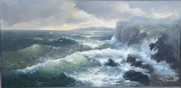 Untitled Seascape #1 Original Oil on Canvas by Eugene Garin