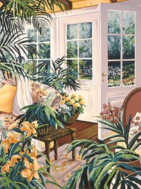 "Morning Garden" Serigraph by Susan Rios