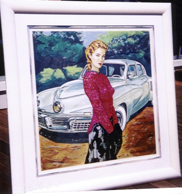 "Very Nice Lines" Framed, Hand-Embellished Serigraph by Colleen Ross