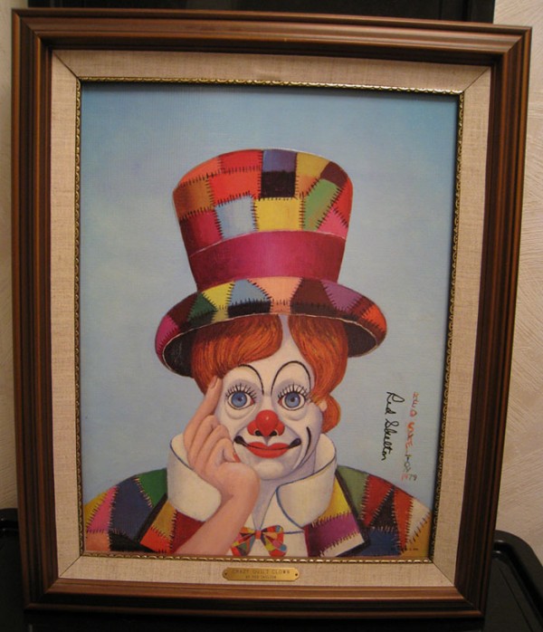 "Crazy Quilt Clown" Framed Serigraph by Red Skelton