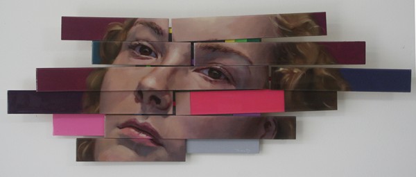 "Tri" Oil on wood panel, High gloss finish/varnish, Acrylic by Yury Darashkevich