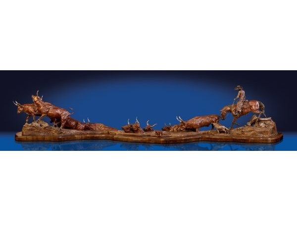 "Swept Away" Bronze Sculpture by Lorenzo Ghiglieri