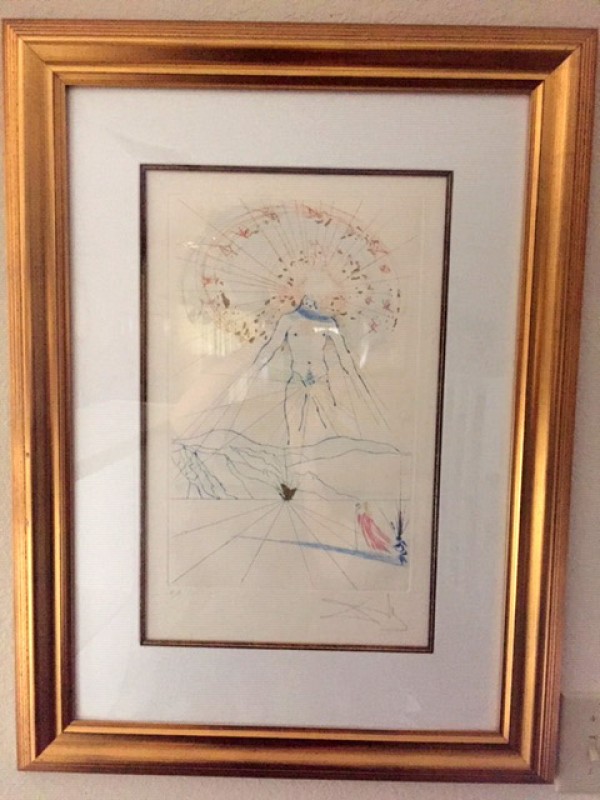 “The Voice Of My Beloved” Hand-Colored Etching by Salvador Dali