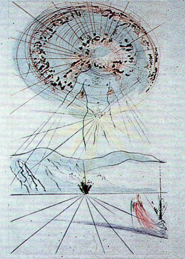 “The Voice Of My Beloved” Hand-Colored Etching by Salvador Dali
