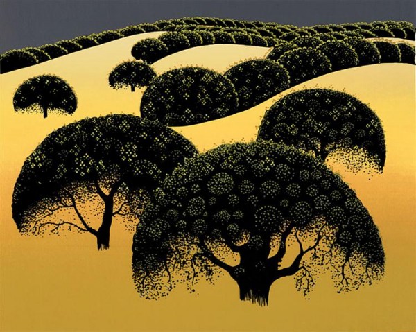 "Santa Ynez Oaks" Serigraph by Eyvind Earle