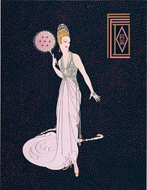 "Fedora Fan" Estate-Signed Serigraph with Foil Stamping by Erte