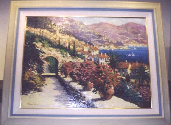 "Riviera Overlook" Original Acrylic/Canvas by Kerry Hallam