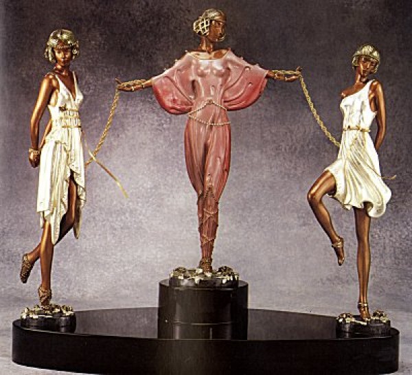 "Printemps" Bronze Sculpture by Erte