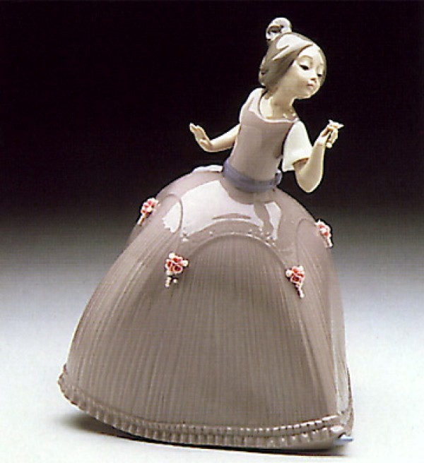 "Rose" Glazed Porcelain Figurine by Llardro